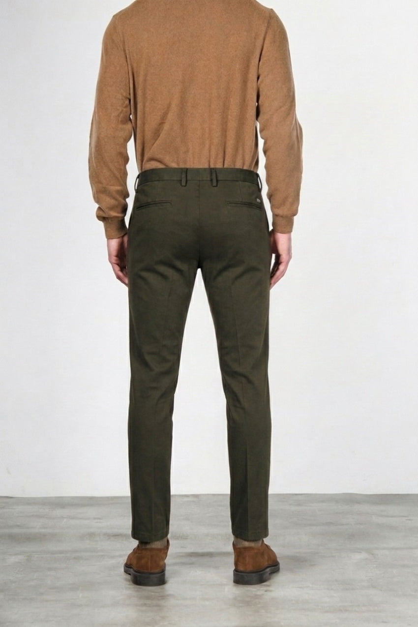 Torino Flex pantalone chino uomo in raso slim fit ①