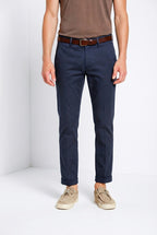 Torino Flex pantalone chino uomo in gabardina stretch slim fit ①