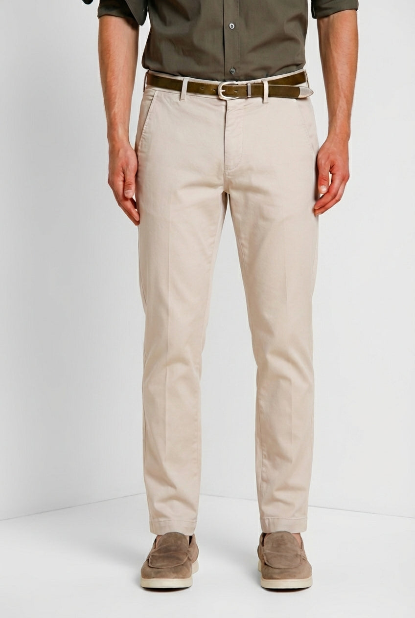 Torino Flex Hose Chino Herren aus Stretch-Gabardine slim fit ①