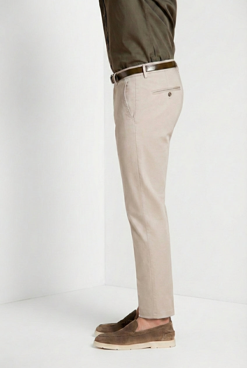 Torino Flex Hose Chino Herren aus Stretch-Gabardine slim fit ①