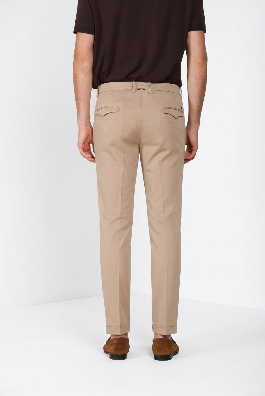 Torino 1 Pinces Flex Hose Chino Mann aus Super Stretch Gabardine slim fit
