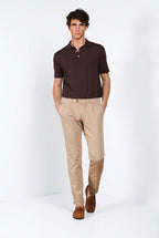 Torino 1 Pinces Flex pantalone chino uomo in gabardina super stretch slim fit