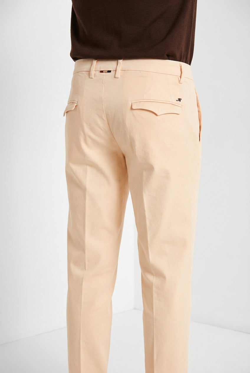 Torino 1 Pinces Flex Hose Chino Herren aus Super Stretch Gabardine slim fit