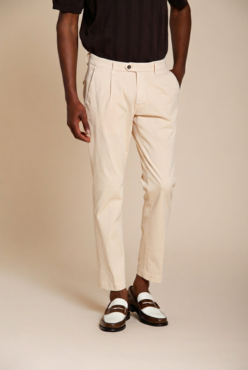Torino 1 Pinces Flex Hose Chino Herren aus Super Stretch Gabardine slim fit