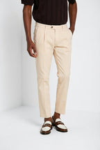 Torino 1 Pinces Flex Hose Chino Herren aus Super Stretch Gabardine slim fit