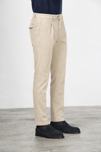 Torino 1 Pinces Flex Chinohose für Herren aus Baumwoll- und Cashmere-Twill mit slim fit