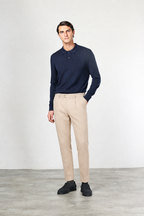 Torino 1 Pinces Flex Chinohose für Herren aus Baumwoll- und Cashmere-Twill mit slim fit