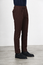 Torino 1 Pinces Flex Chinohose für Herren aus Baumwoll- und Cashmere-Twill mit slim fit