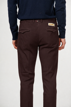 Torino 1 Pinces Flex Chinohose für Herren aus Baumwoll- und Cashmere-Twill mit slim fit