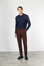 Torino 1 Pinces Flex Chinohose für Herren aus Baumwoll- und Cashmere-Twill mit slim fit