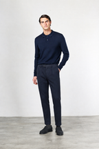 Torino 1 Pinces Flex Chinohose für Herren aus Baumwoll- und Cashmere-Twill mit slim fit