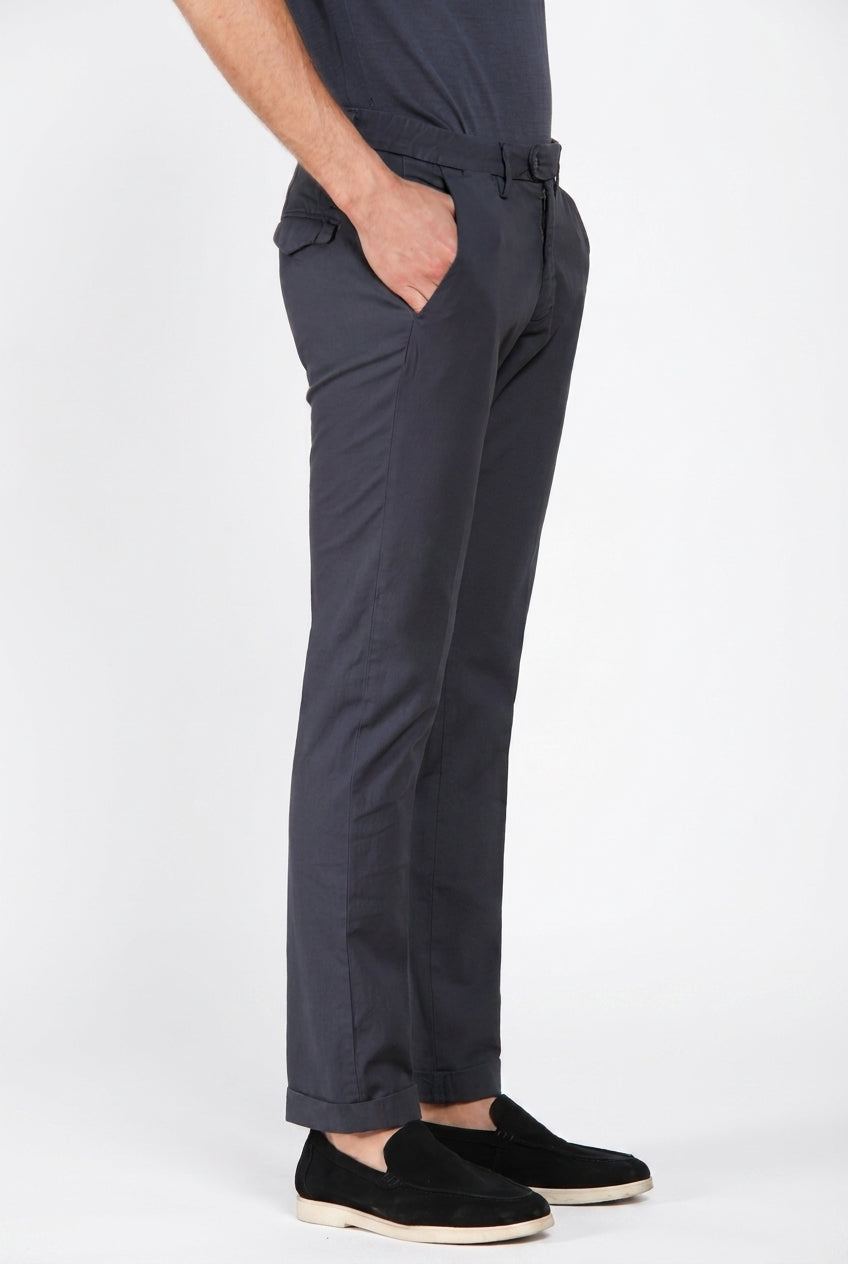 Torino City Icon Flex Hose Chino Herren aus Stretch-Baumwoll- und Leinen-Cavallery slim fit