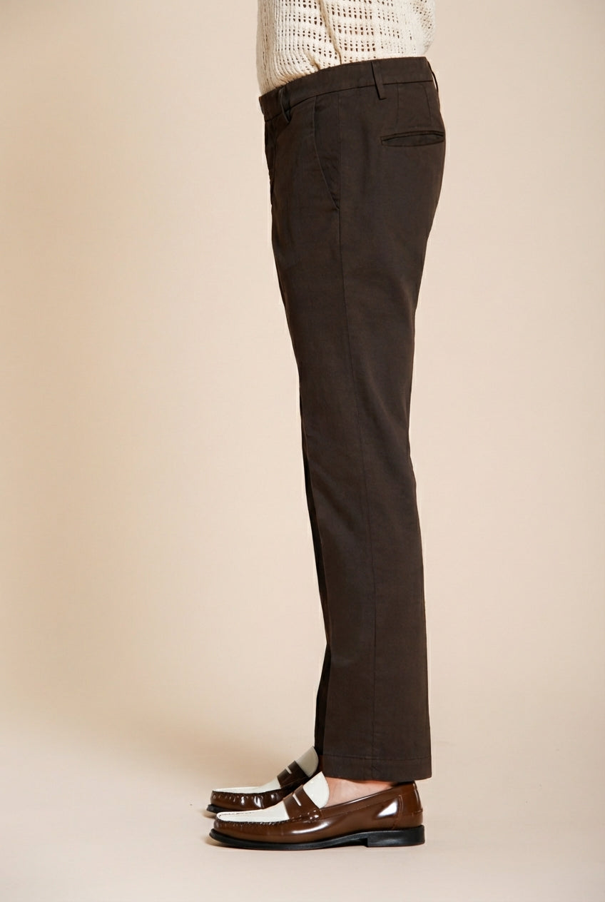 Torino City Icon Flex pantalone chino uomo in cavallery di cotone e lino stretch slim fit