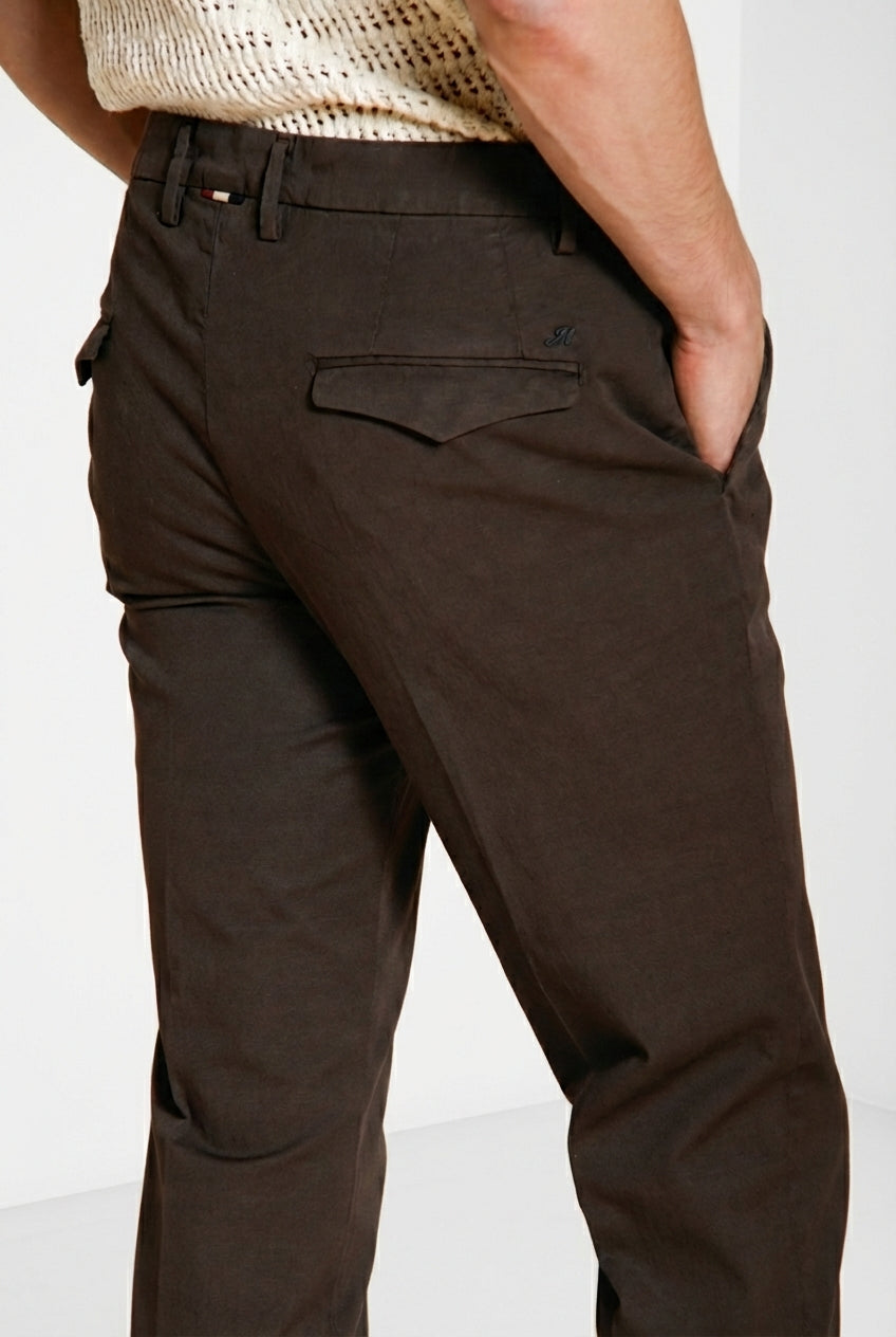 Torino City Icon Flex Hose Chino Herren aus Cavallery aus Baumwolle und Leinen Stretch slim fit