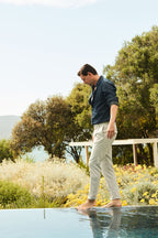 Torino City 1 Pinces Hose Chino Herren in Mikromuster Hahnentritt garngefärbt slim fit