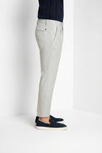 Torino City 1 Pinces Hose Chino Herren in Mikromuster Hahnentritt garngefärbt slim fit