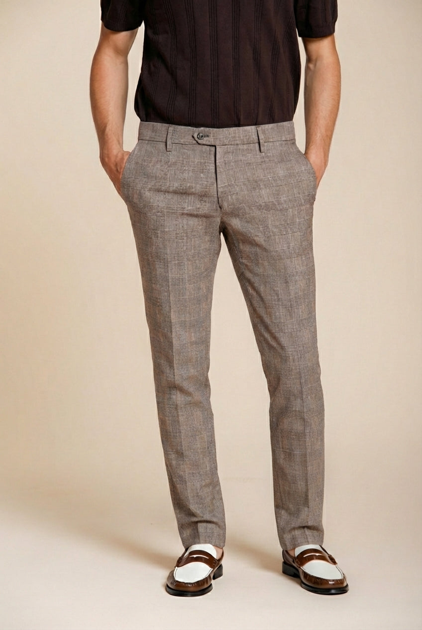 Torino City pantalone chino uomo stampa galles slim fit