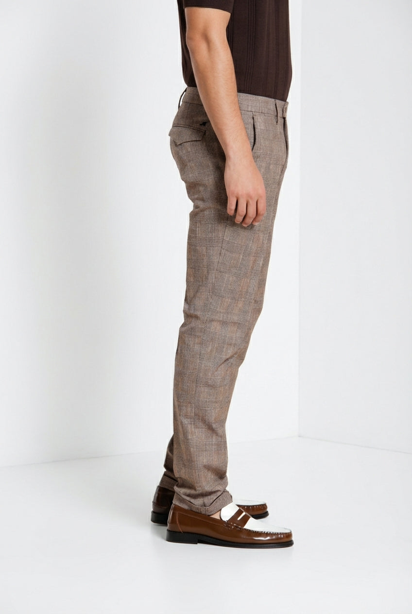 Torino City pantalone chino uomo stampa galles slim fit