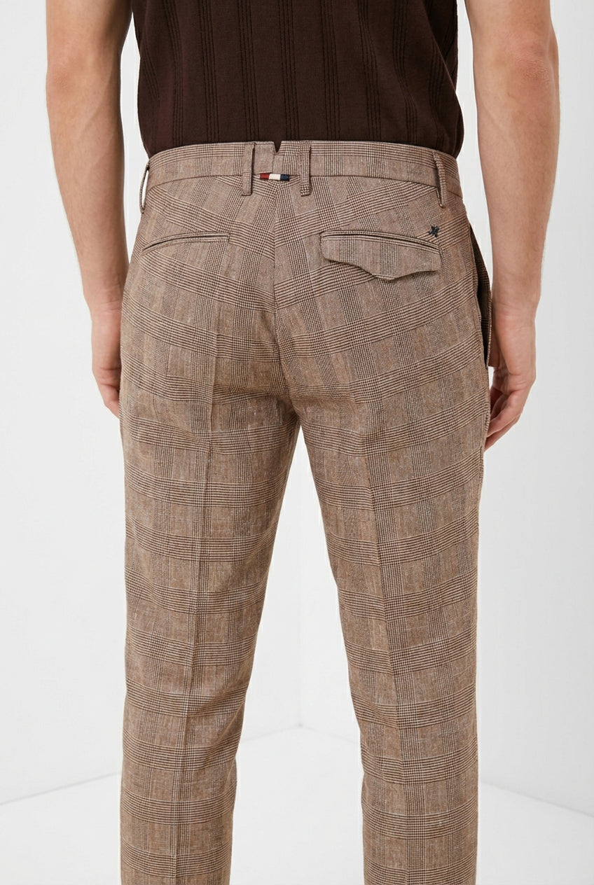 Torino City pantalone chino uomo stampa galles slim fit