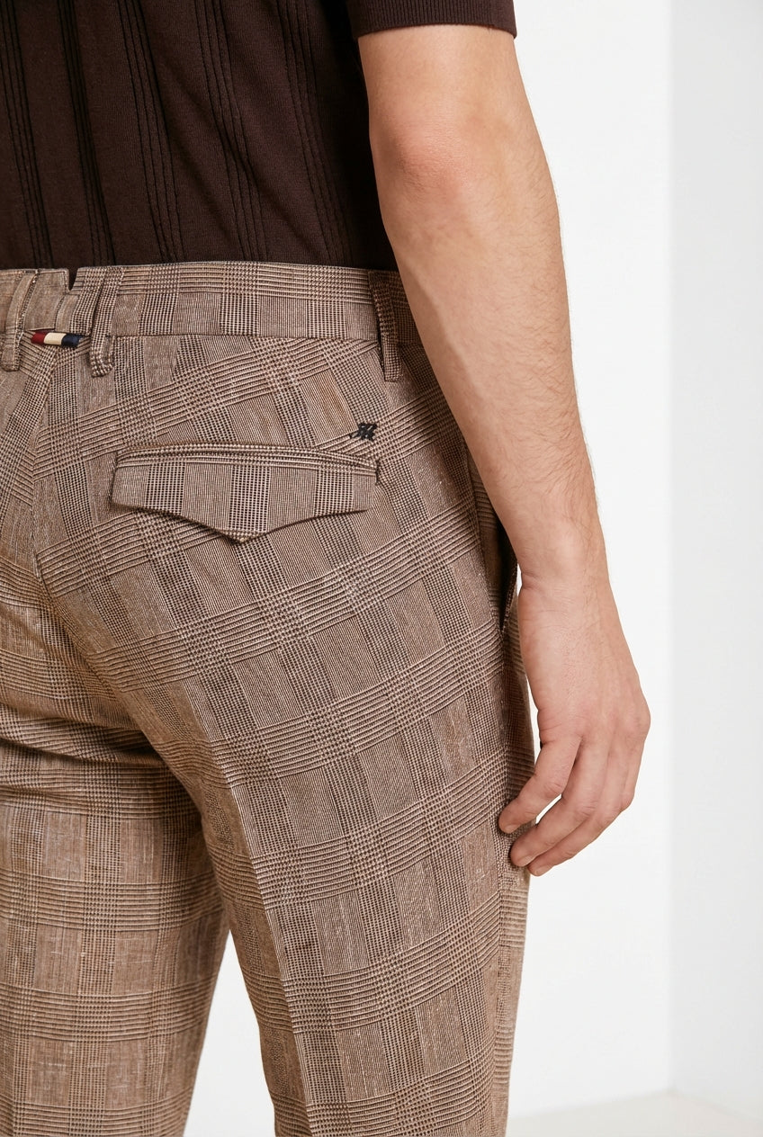 Torino City pantalone chino uomo stampa galles slim fit