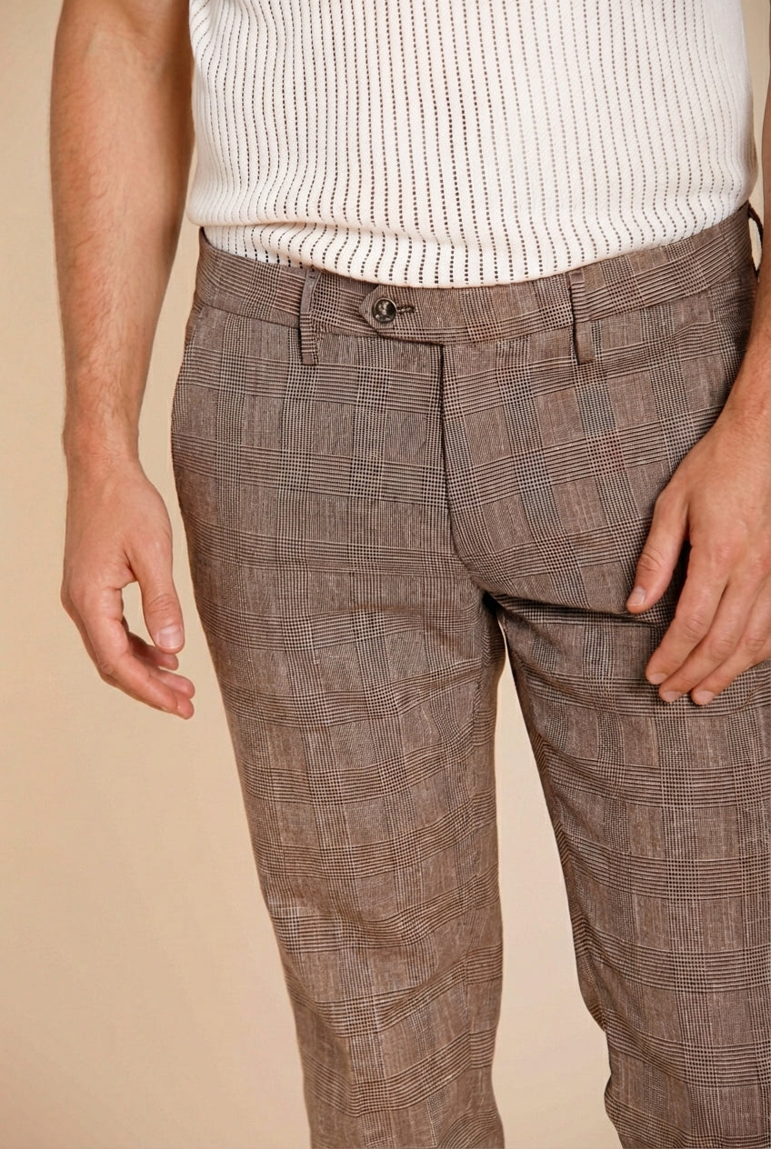 Torino City pantalone chino uomo stampa galles slim fit