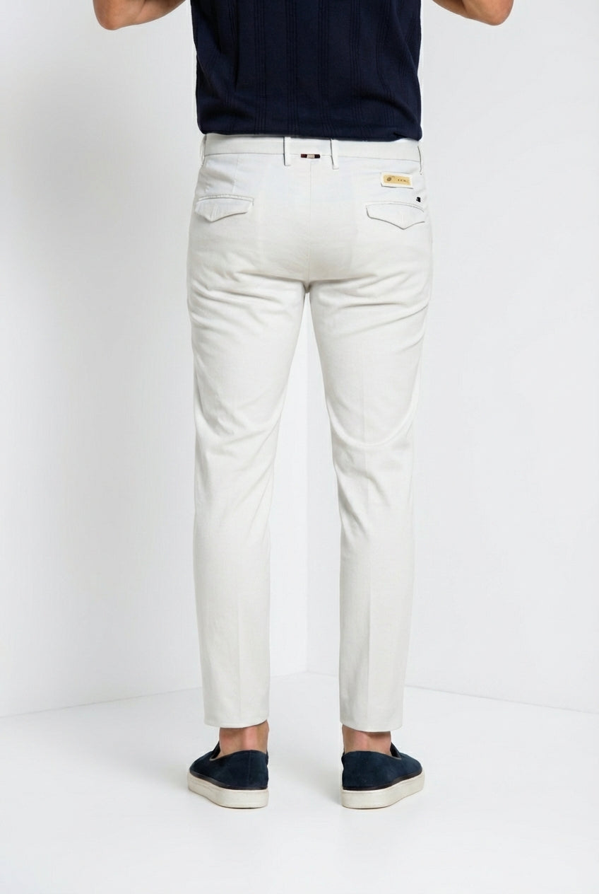 Torino City Hose Chino Herren aus Satin aus Baumwolle und Seide slim fit