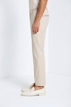 Torino City pantalone chino uomo in tricotina fine di cotone e lyocell slim fit