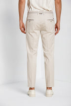 Torino City pantalone chino uomo in tricotina fine di cotone e lyocell slim fit