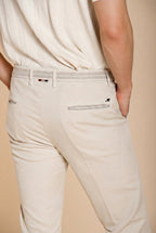 Torino City pantalone chino uomo in tricotina fine di cotone e lyocell slim fit