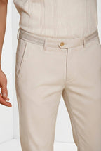 Torino City pantalone chino uomo in tricotina fine di cotone e lyocell slim fit