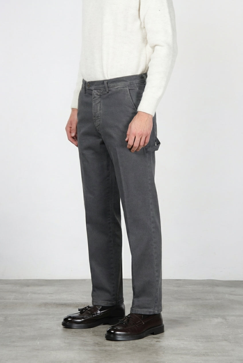 Square Work pantalone chino uomo in bull stretch relaxed fit