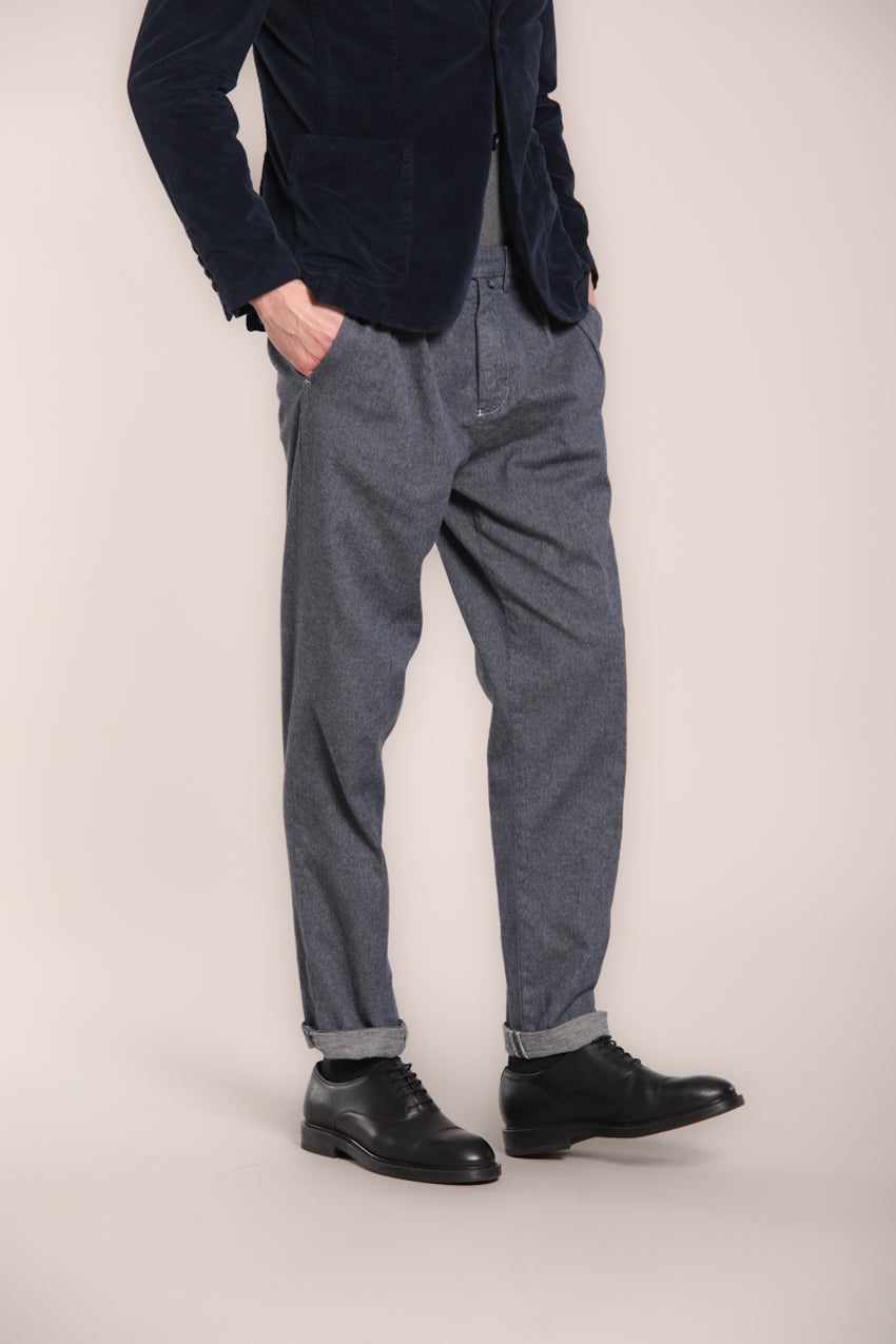 Foto 3 Boston 2 Pinces pantalone chino uomo in cotone oxford relaxed fit