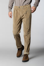 Boston 2 Pinces pantalone chino uomo in velluto 500 righe relaxed fit