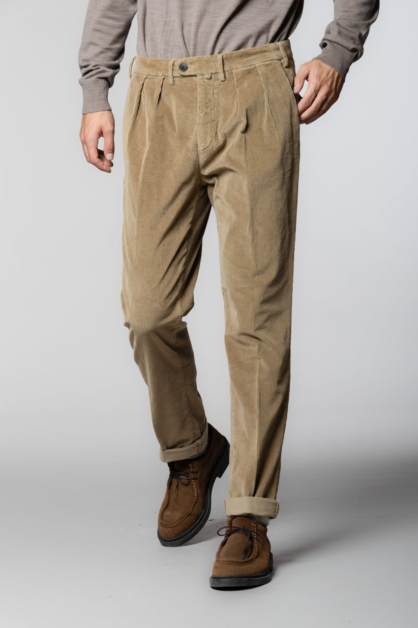 Boston 2 Pinces Chinohose Herren aus Cord 500 Rippen relaxed fit
