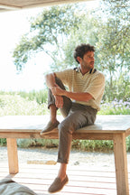 Boston pantalone chino uomo in resca tinto filo stretch relaxed fit