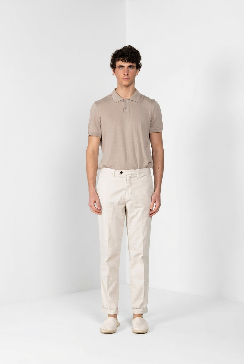Boston pantalone chino uomo in cavallery stretch relaxed fit