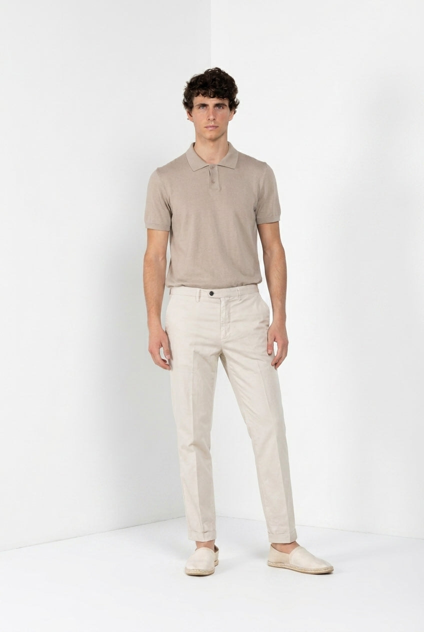 Boston pantalone chino uomo in cavallery stretch relaxed fit