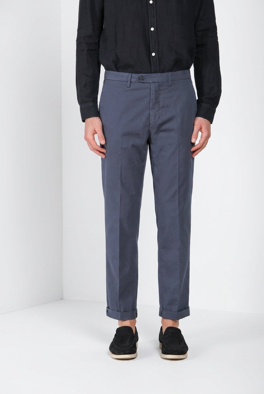 Boston Hose Chino Herren aus Stretch-Cavallery relaxed fit