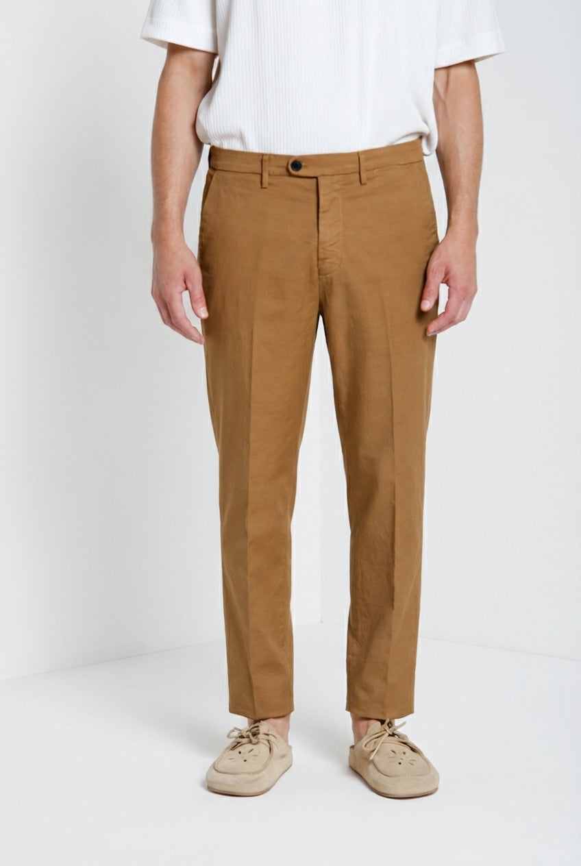Boston pantalone chino uomo in cavallery stretch relaxed fit