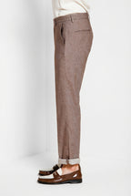 Boston pantalone chino uomo in denim trama diagonale relaxed fit