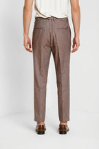 Boston pantalone chino uomo in denim trama diagonale relaxed fit