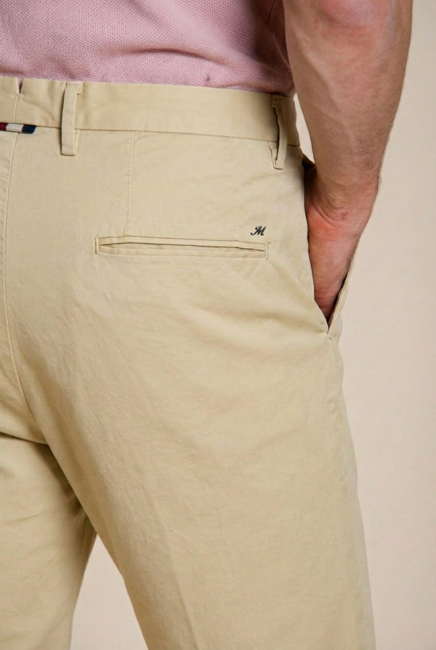 Boston pantalone chino uomo in twill leggero stretch relaxed fit