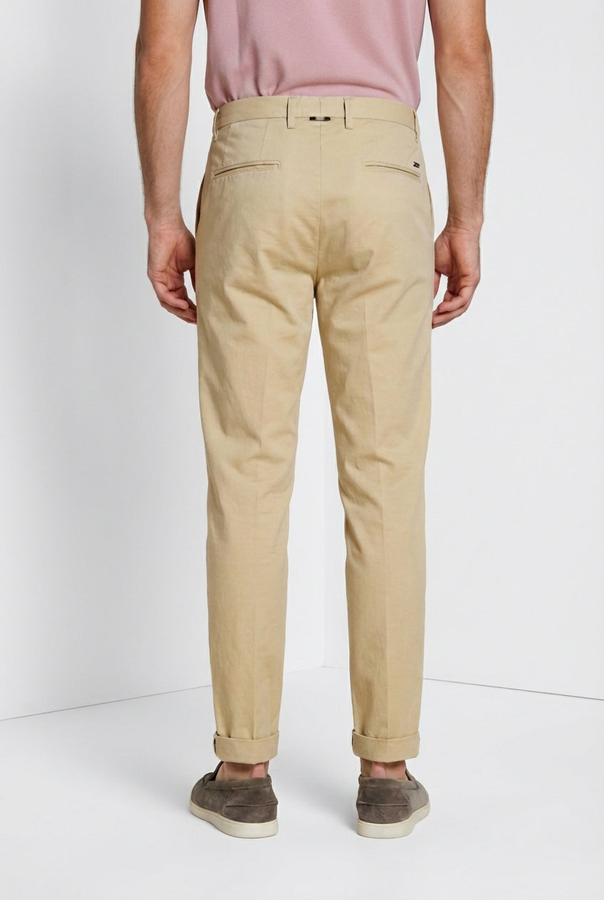 Boston pantalone chino uomo in twill leggero stretch relaxed fit