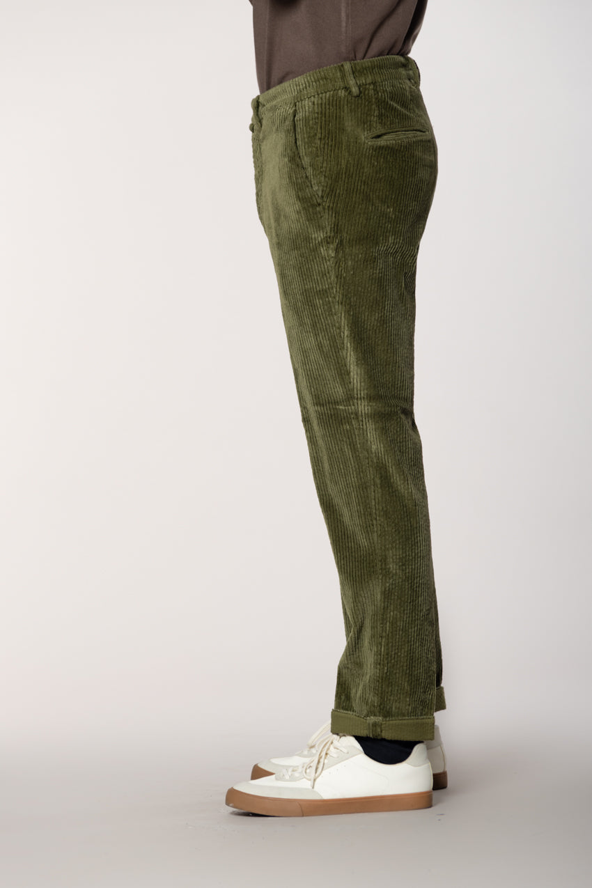 Boston pantalone chino uomo in velluto costa larga relaxed fit