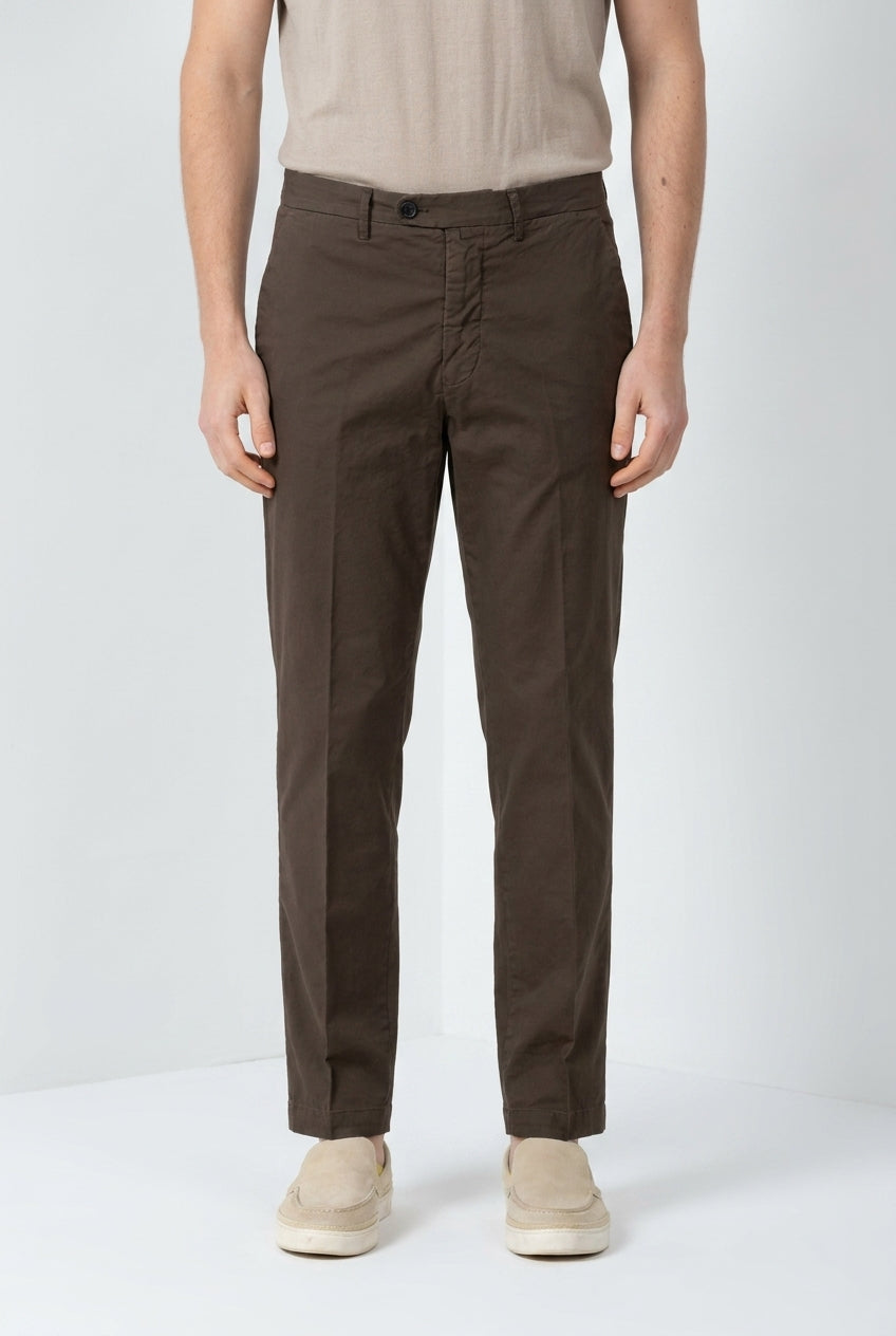 Boston pantalone chino uomo in twill leggero stretch relaxed fit