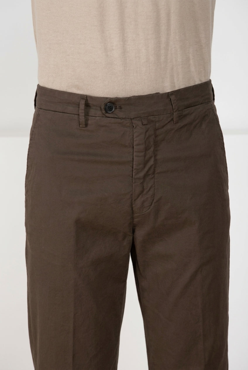 Boston pantalone chino uomo in twill leggero stretch relaxed fit