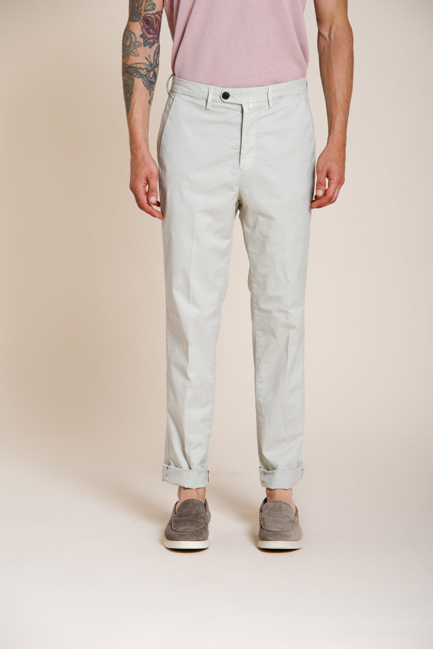 Boston pantalone chino uomo in twill leggero stretch relaxed fit