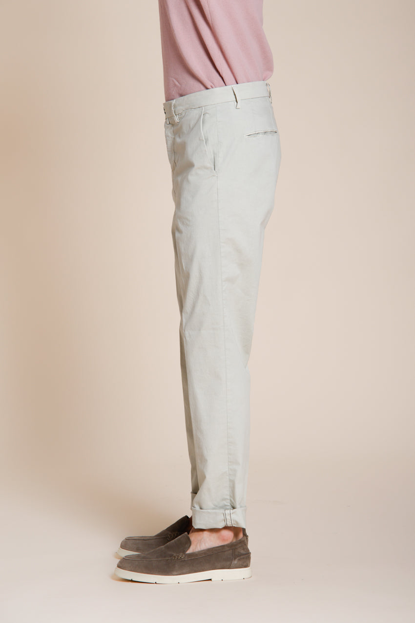 Boston pantalone chino uomo in twill leggero stretch relaxed fit