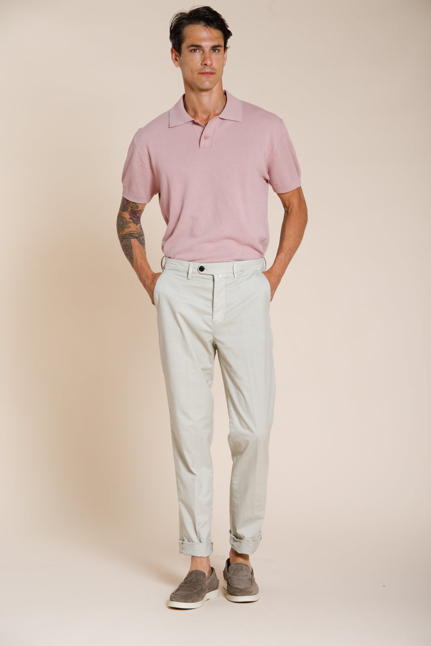 Boston pantalone chino uomo in twill leggero stretch relaxed fit