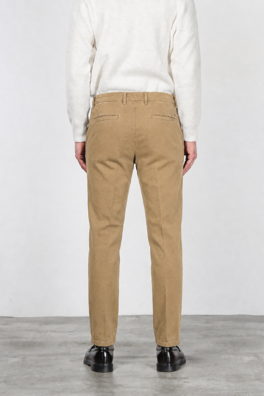 Madison pantalone chino uomo in bull stretch carrot fit
